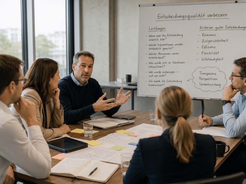 Warum gute Entscheidungen im Management nicht so entstehen, wie wir denken (2/2)  - Neuland Development