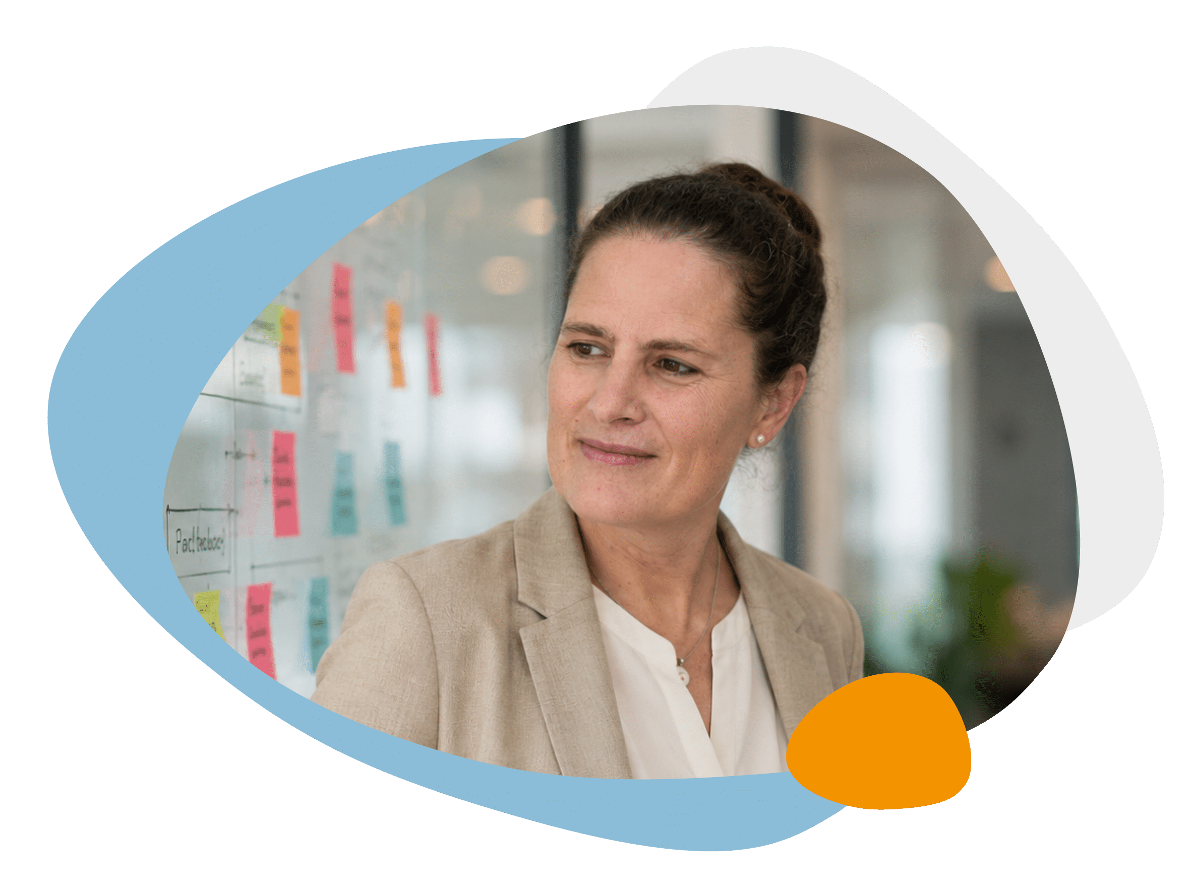 Teamentwicklung mit Neuland Development: ein Team arbeitet gemeinsam an einer Projektwand